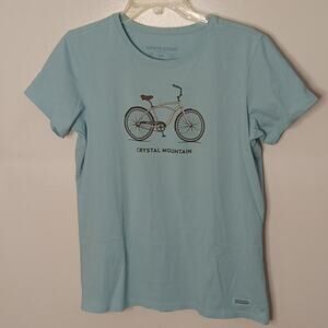 NWT Life is Good Women's Medium Crusher Lite Crystal Mountain T-shirt. Atleisure